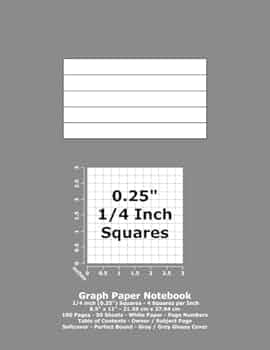 Graph Paper Notebook: 0.25 Inch (1/4